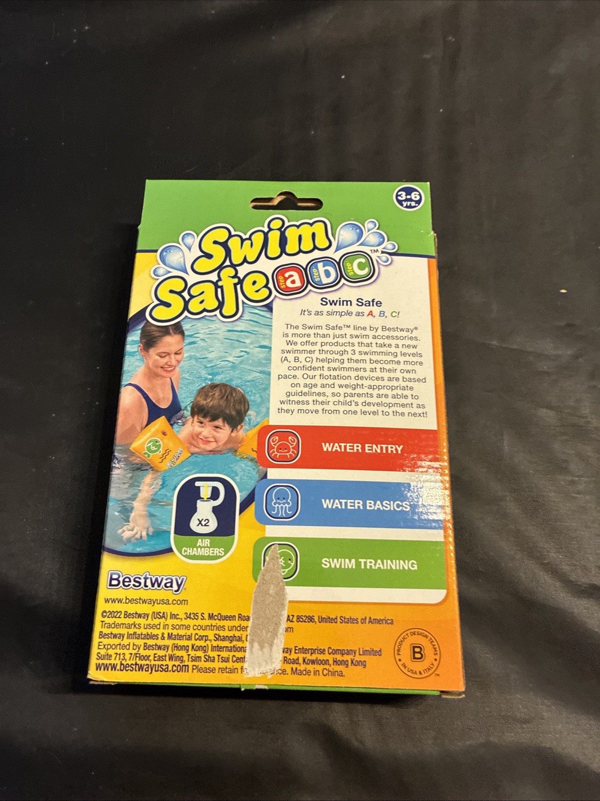 NEW Swim Safe 3-6 Years Old Kids WonderSplash Inflatable Swim Armbands Size S/M