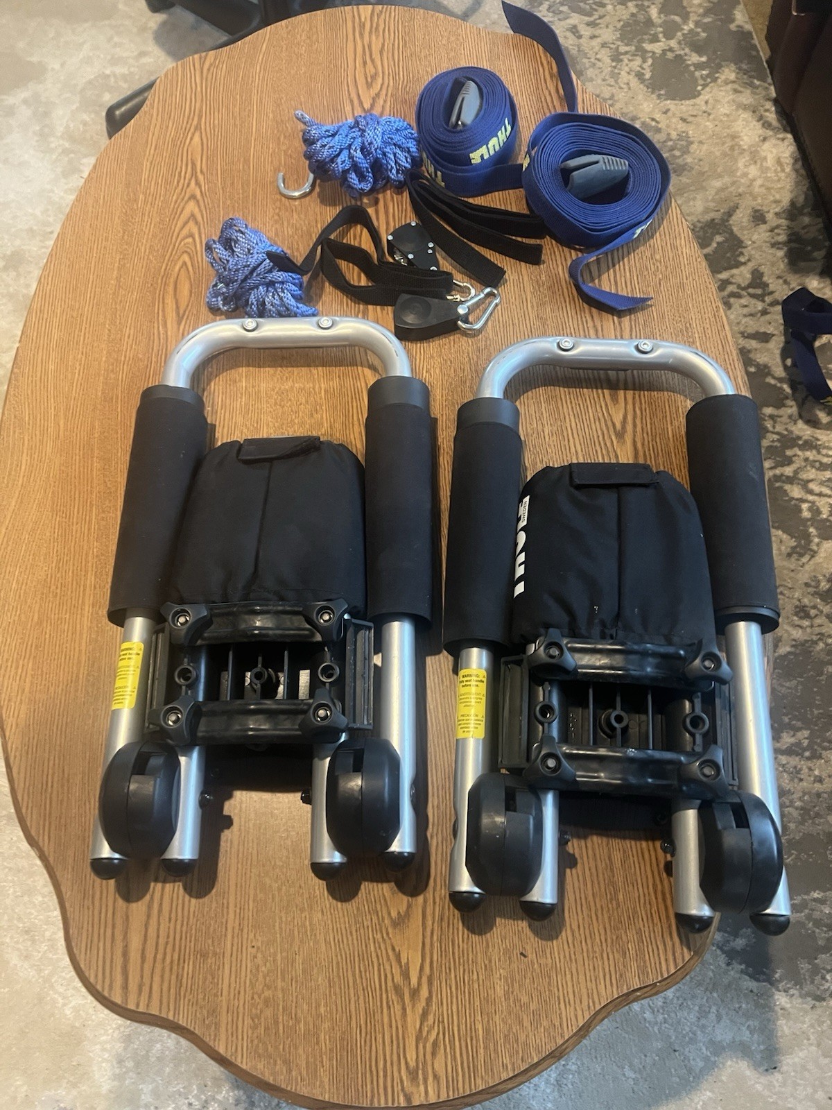 Set Thule Hull-A-Port Pro Folding Rooftop Kayak Carrier 835PRO Sweden Roof Rack
