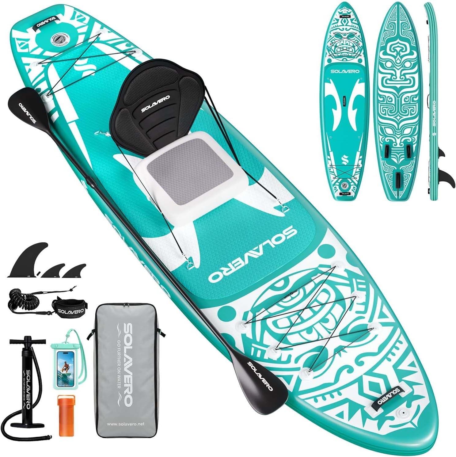 11’6″ x 35″ Inflatable Stand Up Paddle Board with Seat, SUP Boards Accessories