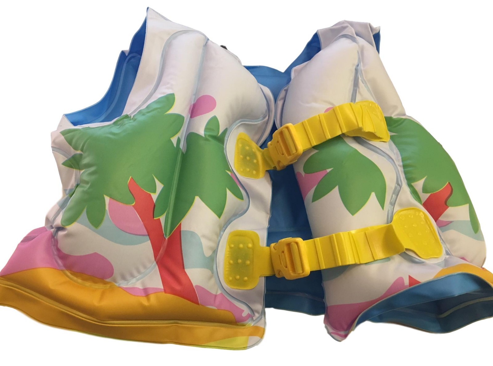 3-6yr Life Jacket Kids Safety Inflatable Swimming Vest PVC Children Swimsuit NEW