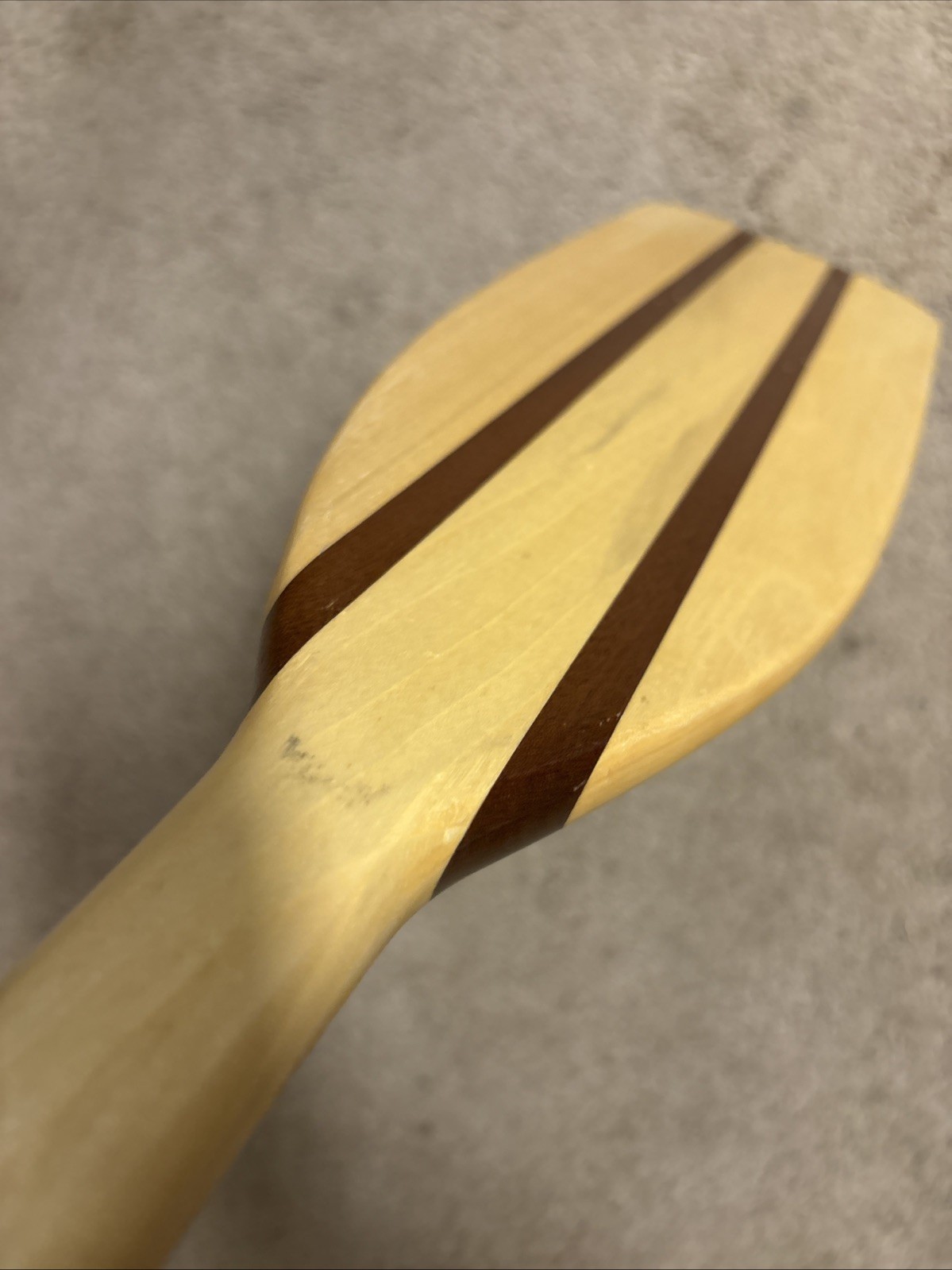 Vtg Feather Brand Canoe Paddle 46.5” Wood Caviness Woodworking Alabama USA