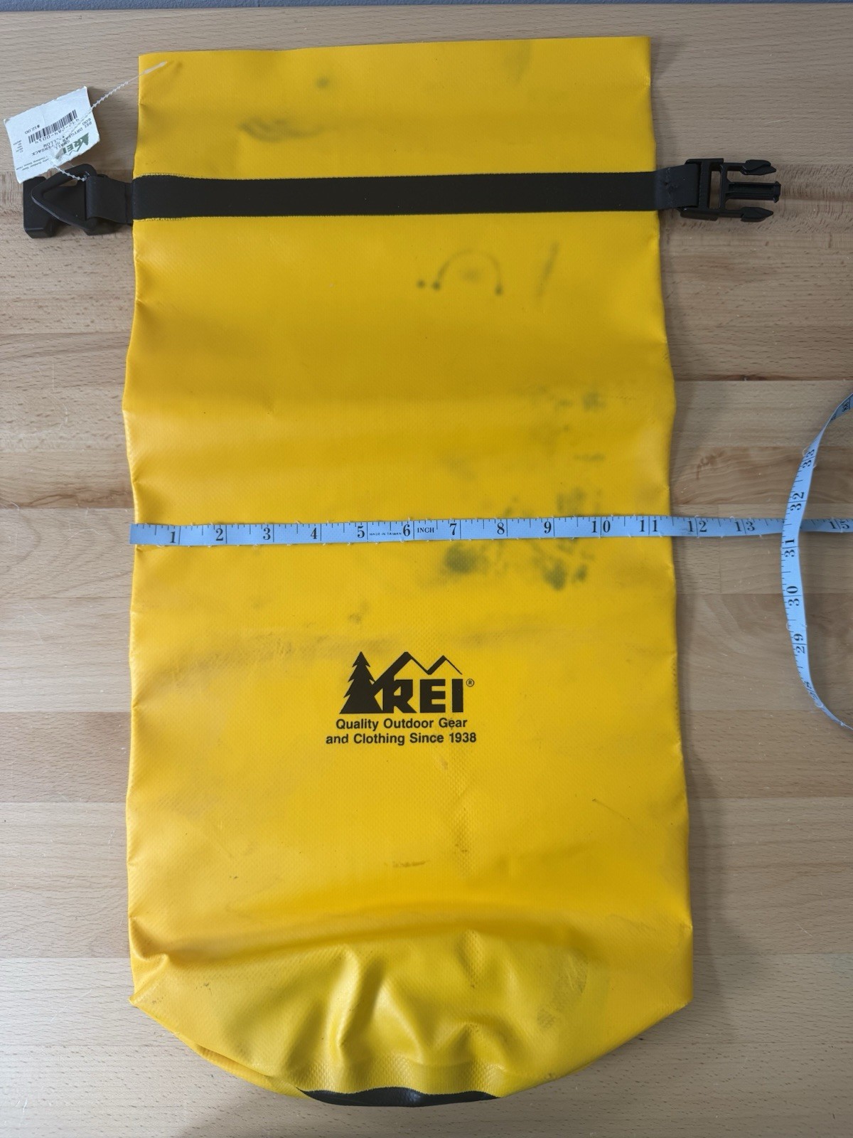 REI SUPERSACK Small Dry Bag 600 Cubic Inches 10L Bright Yellow NWT