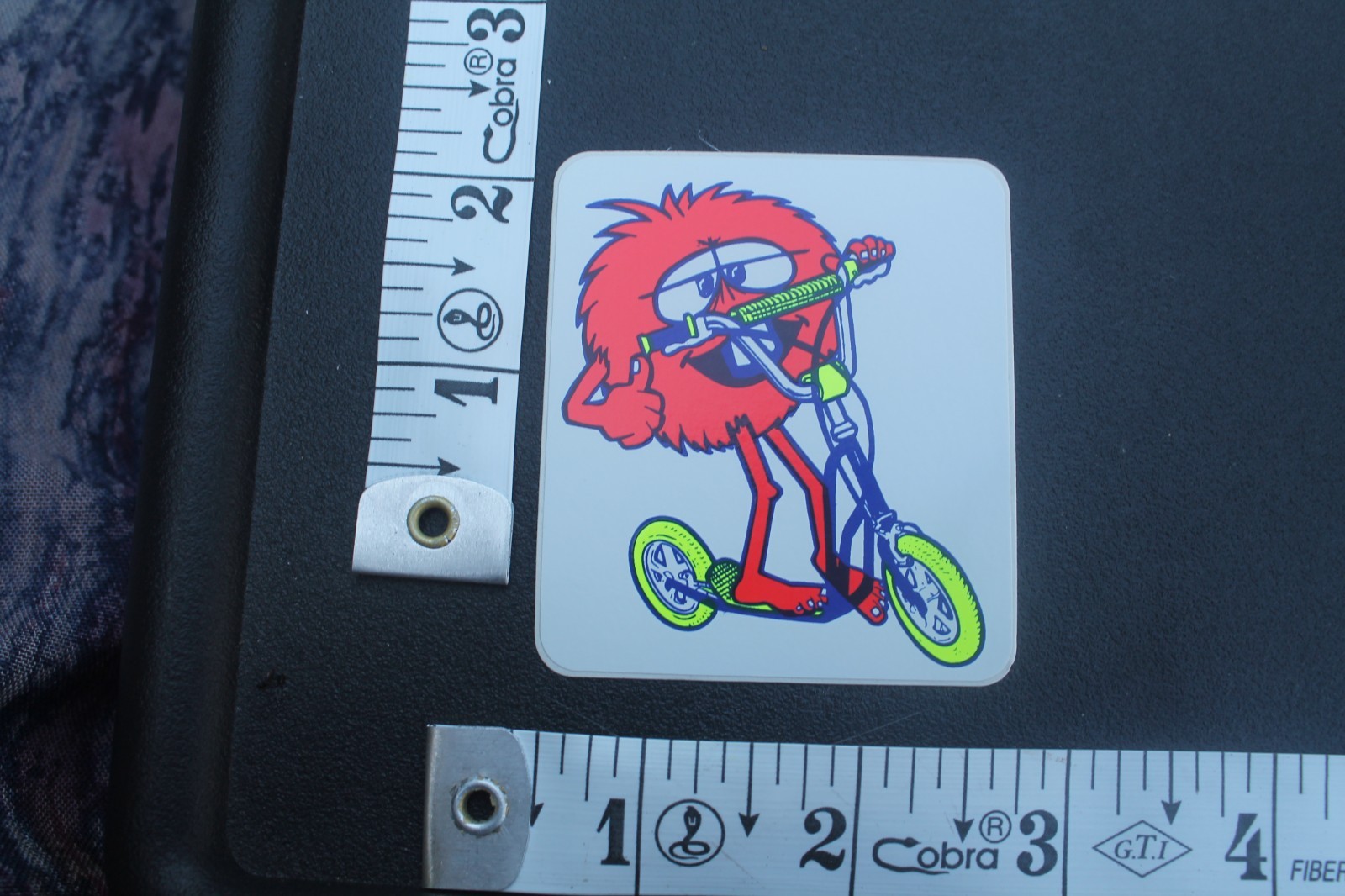 Scooter Bubble Gun Surf Wax Monster Neon Orange 80’s V8B Vintage Surfing STICKER