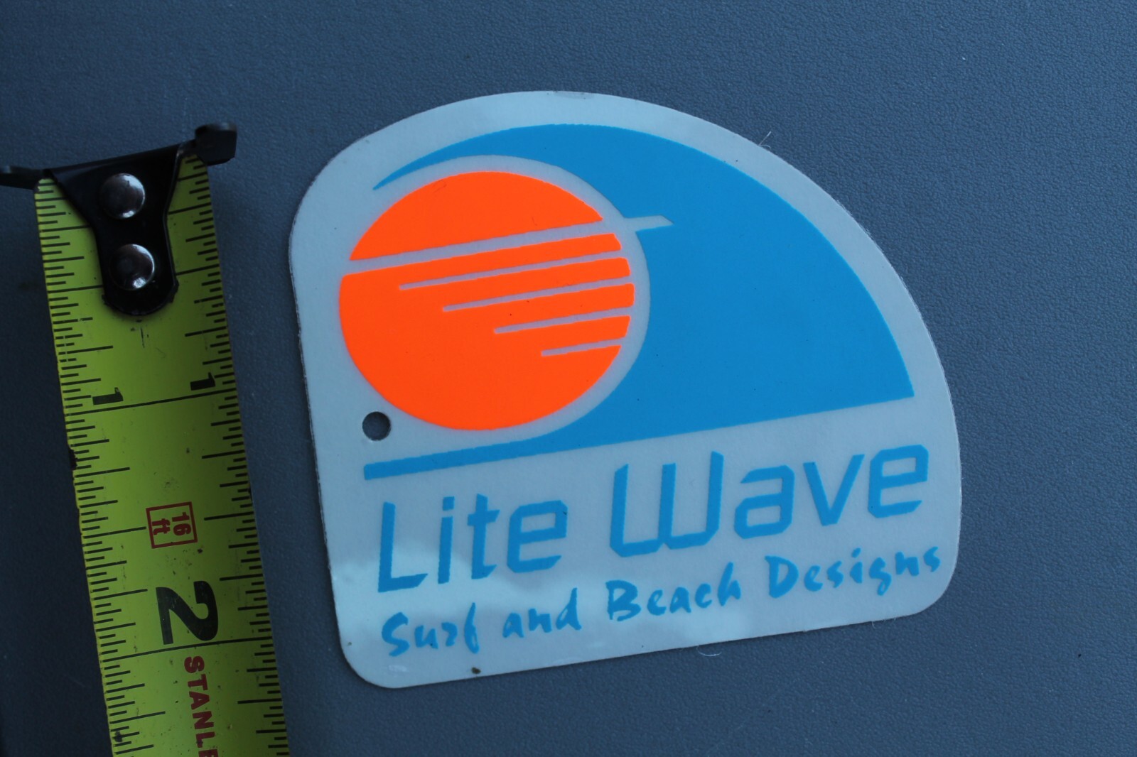 Lite Wave Surfboards Clear Neon Blue Orange OG 80’s V71A Vintage Surfing STICKER