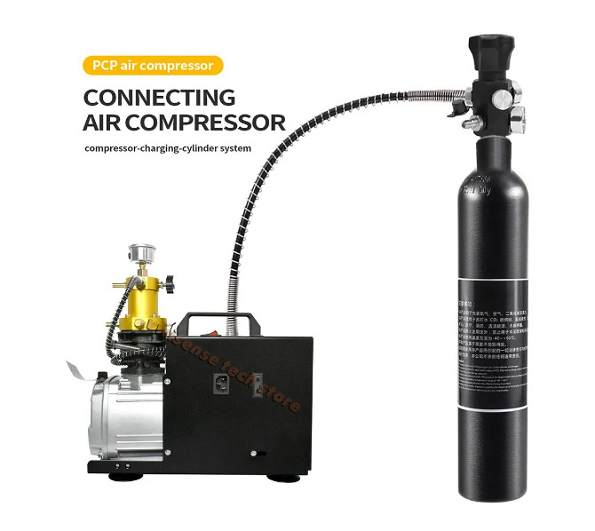 4500PSI Aluminum Co2 Air Tank M18x1.5 Cylinder Oxygen Gas Bottle Filling Diving