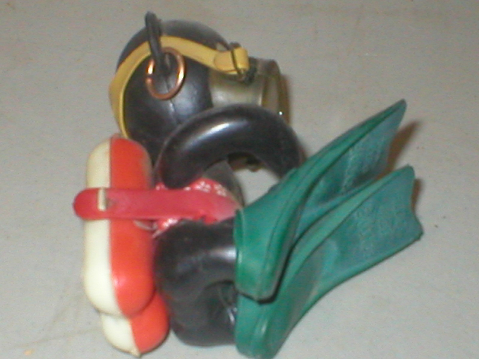 Vintage 60s Cressi Rondine Scuba Diver Mascot plastic & rubber Made in Italy