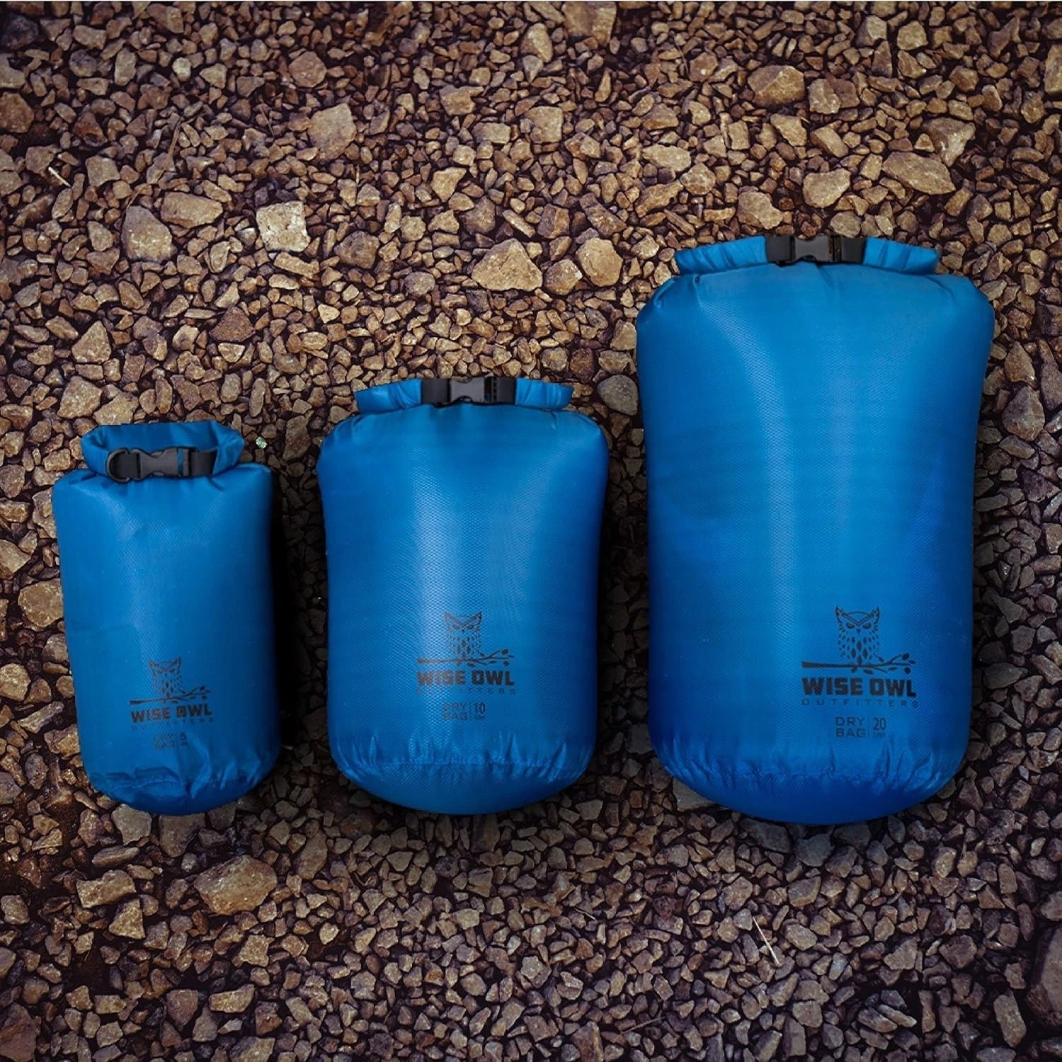 Waterproof Dry Bag 3-Pack – Lightweight & Airtight 5L/10L/20L Small & Large D…