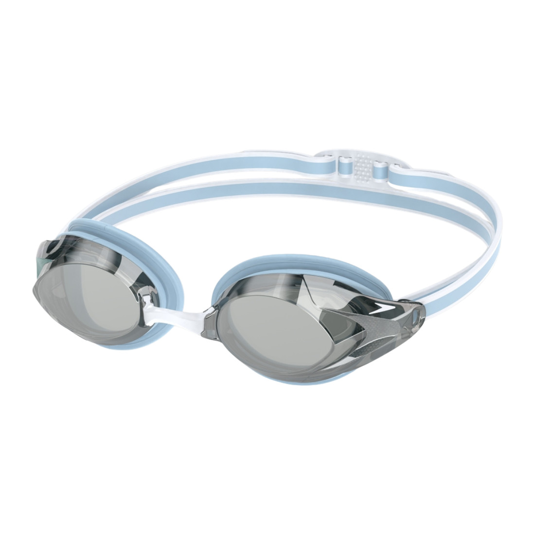 Speedo Women’s Vanquisher 3.0 Mirror Anti-Fog Swimming Goggles, Blue/Gray