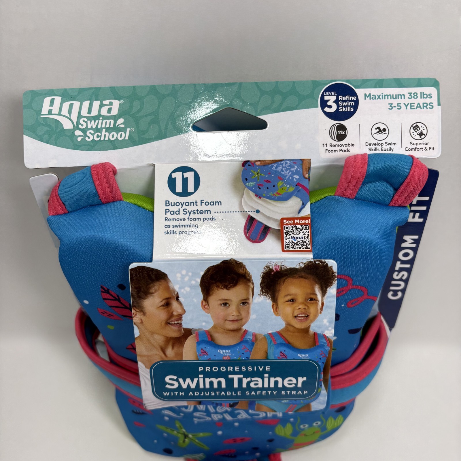 Aqua Swim School Progressive Swim Trainer Level 3 -38 Lbs Max 3-5 Years