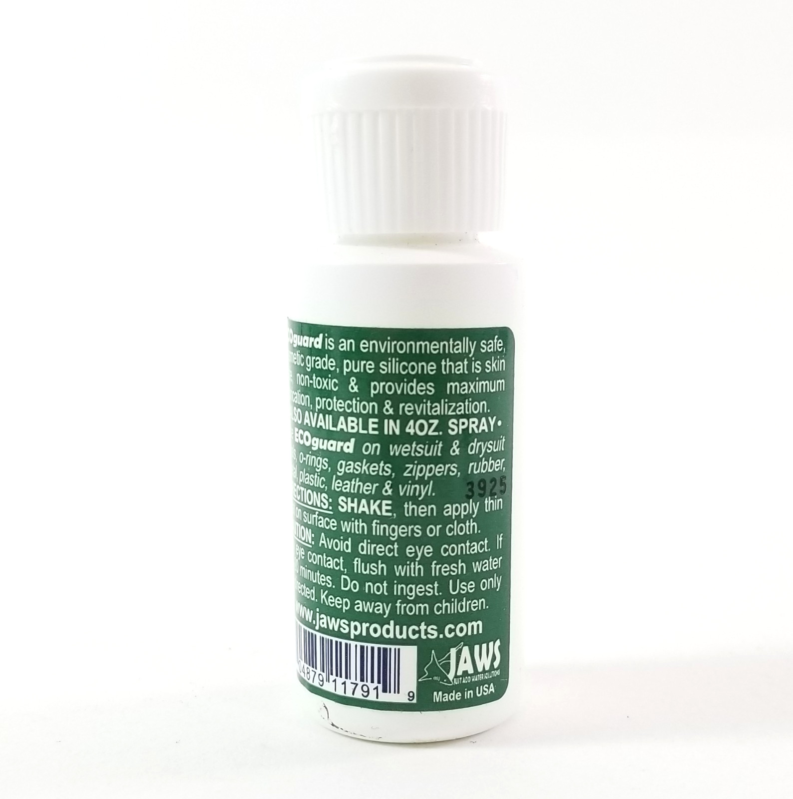 JAWS Eco Guard Silicone Concentrate 1 fl oz. EcoGuard Scuba Dive Lubricate Clean