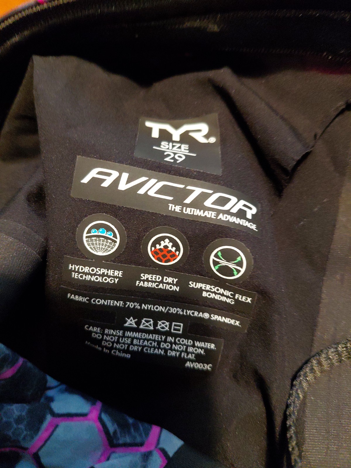 TYR Men’s Avictor Supernova High Waist Jammer Pink/Grey Size 29 (Imperfection)
