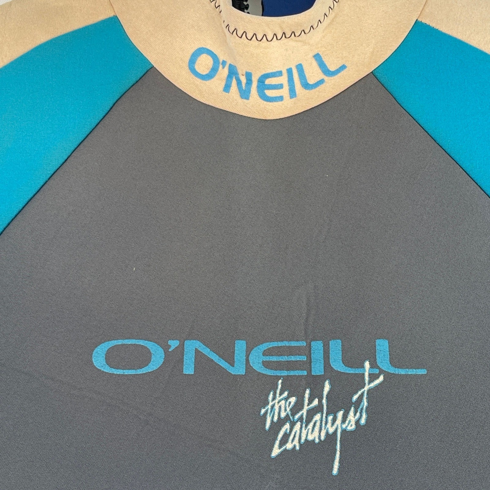 ONeill The Catalyst Wetsuit Womens Medium Teal Grey Spring Suit Shorty 7194 USA