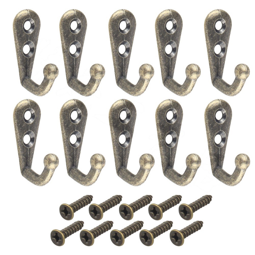 Bronze Silver Gold and Black Retro Coat Hooks for Various Decor Styles