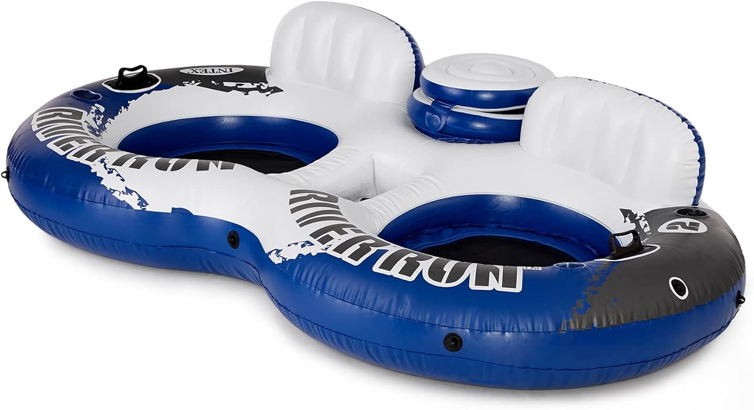 Inflatable 2-Person Tube River Run-II W/Cooler Pool Lake Floating Lounge