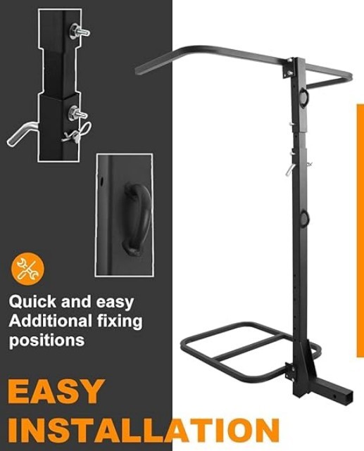 RV Hitch Mount Kayak Rack Height Adjustable Vertical Carrier for 2 Kayaks 150LBS