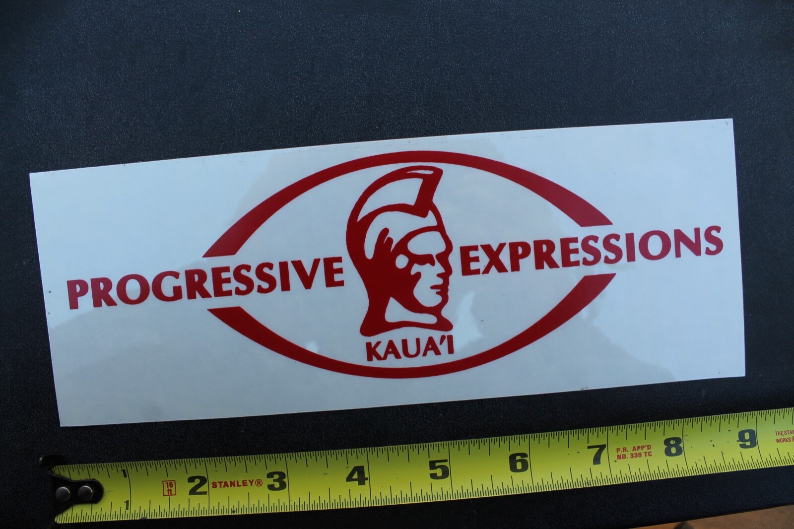Progressive Expressions Kaua’i Hawaii Clear Red Rare V36 Vintage Surfing STICKER