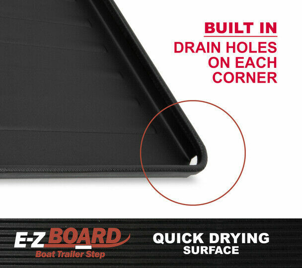 EZ Board, Steel-Constructed Boat Trailer Step, Fits 1.5 or 2 In. Trailer Frames