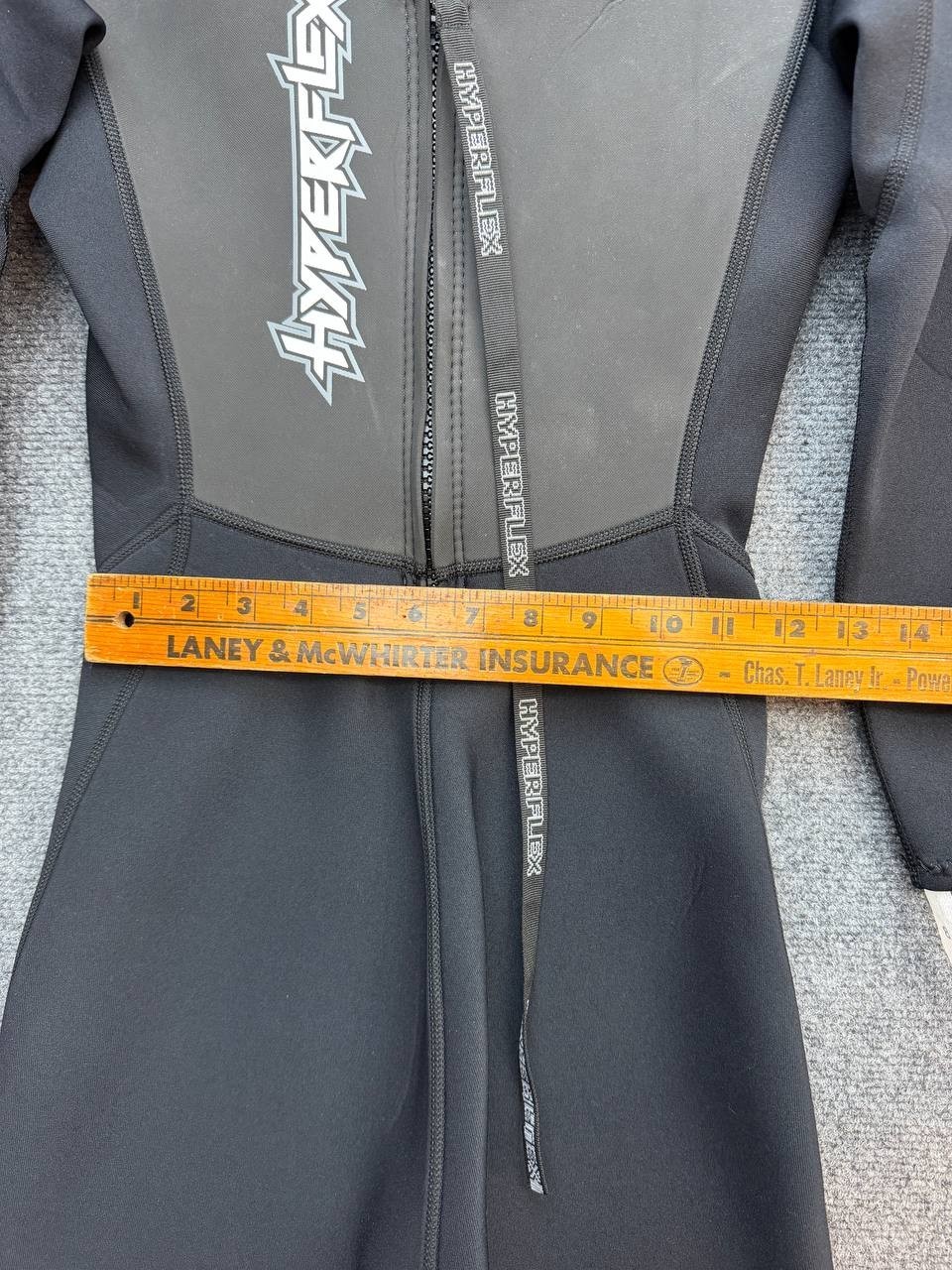 Hyperflex Women’s Size 8 Hooded Full Wetsuit Black Gray Front Zip Neoprene