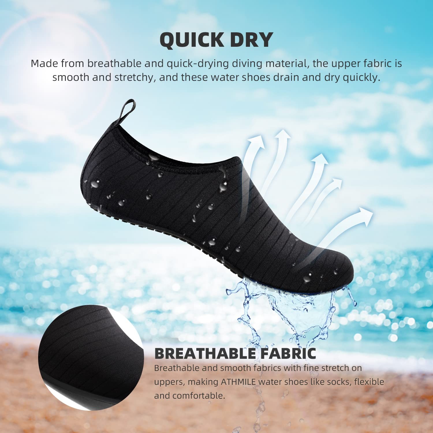 Water Shoes for Women Men Quick-Dry Aqua Socks Swim Beach Outfits Barefoot Yo…