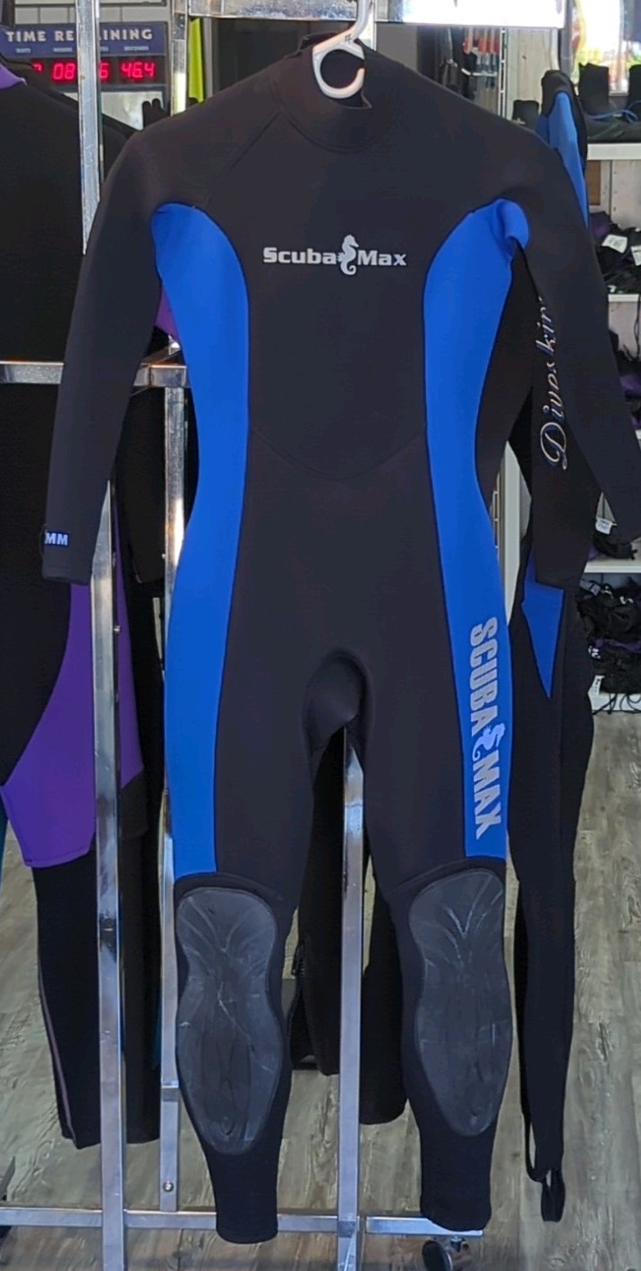 Scuba Max Youth Wetsuit 3/2mm Size 4 Blue Black Neoprene Suit Made in Thailand