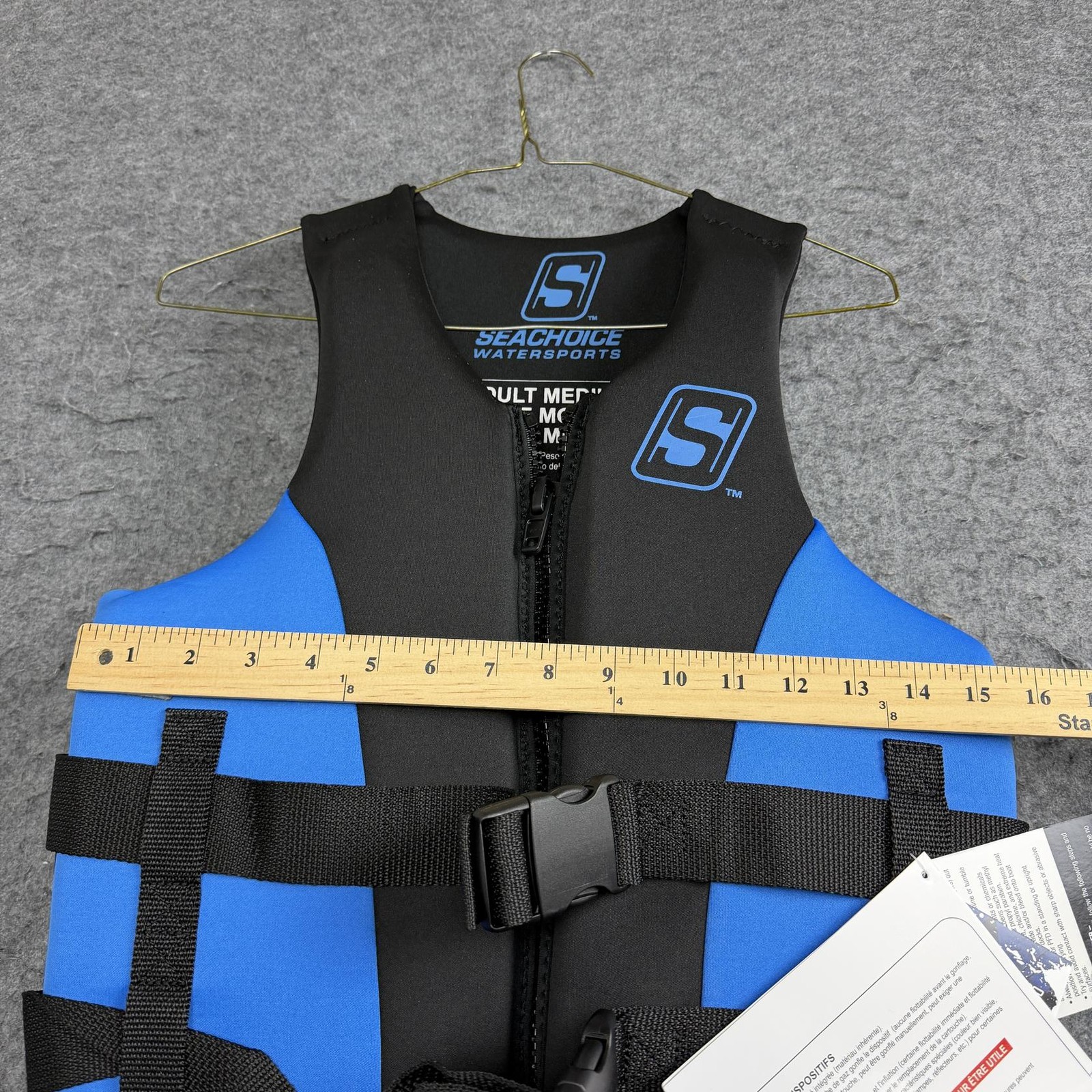Seachoice Evoprene Multi Sport Life Jacket, USCG Level 70, Blue/Black, Size M