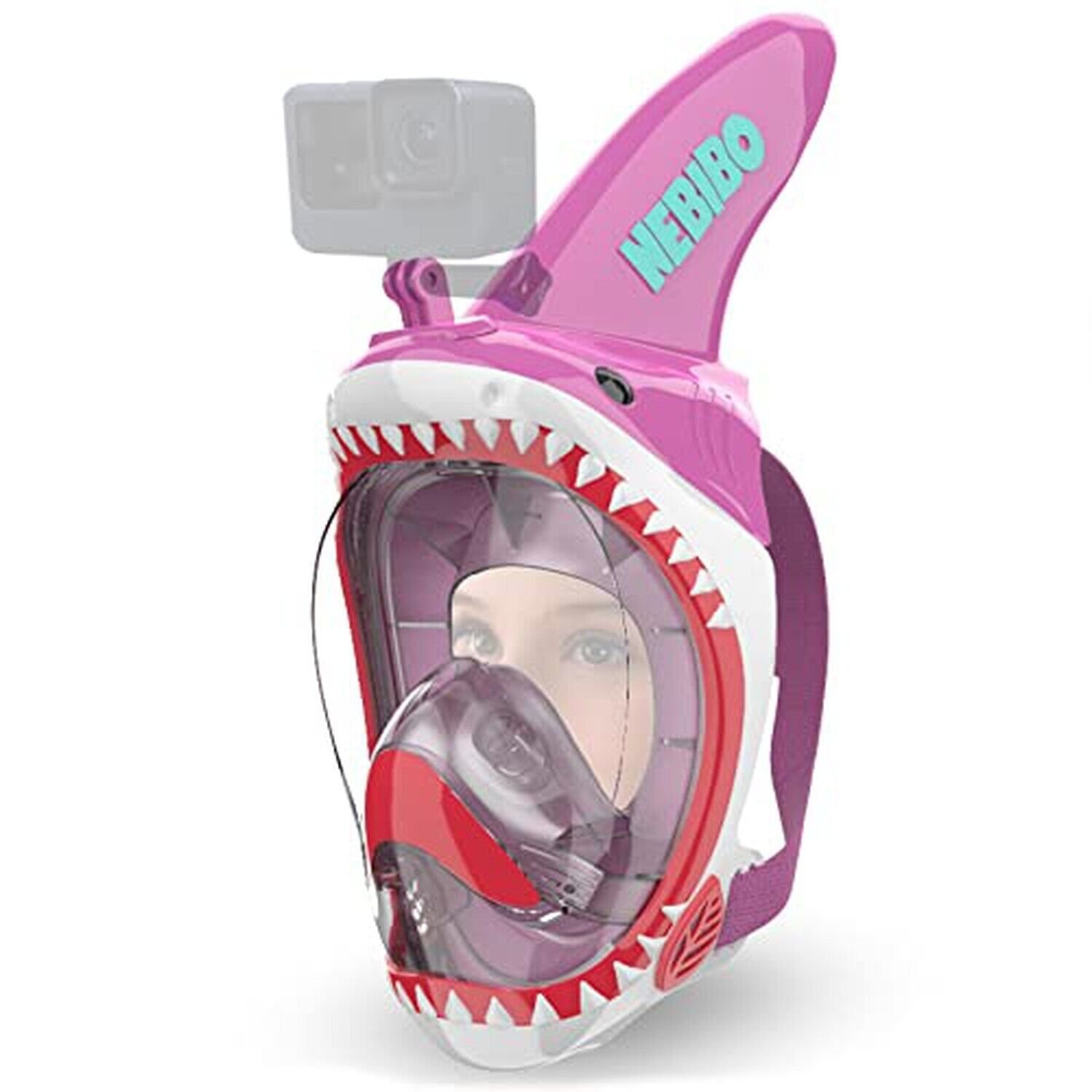 NEBIBO ® Kids Snorkel Mask Full Face Set. Snorkeling Set with Detachable Came…