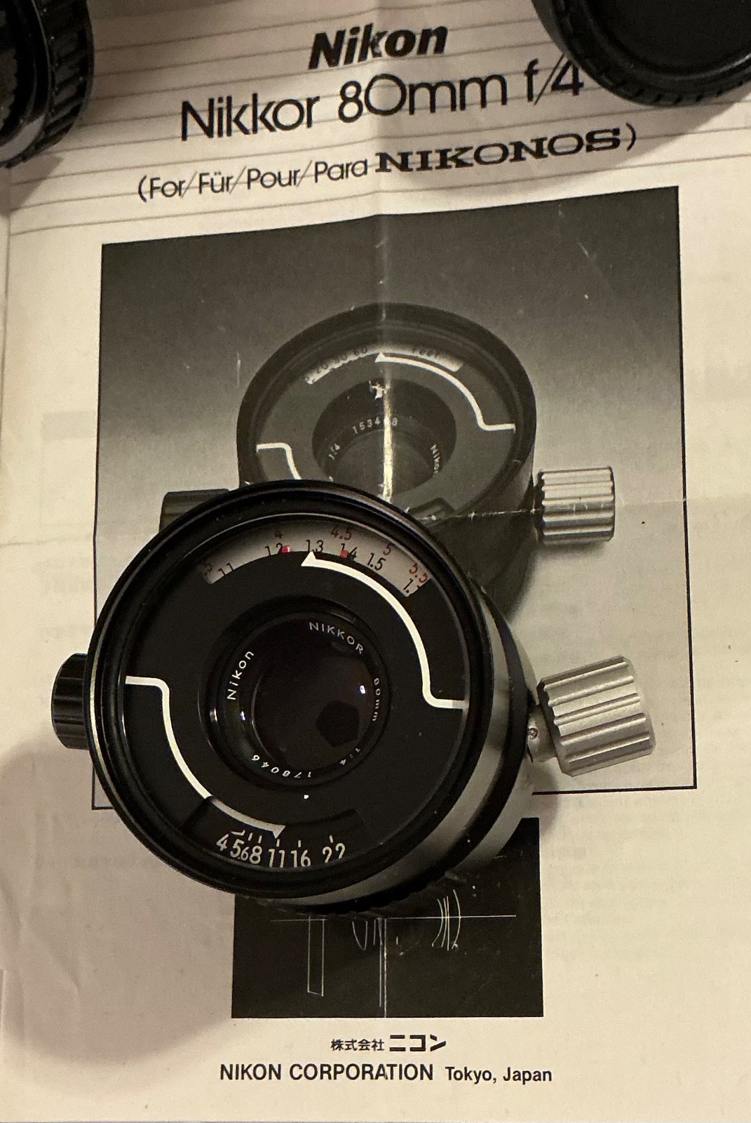Nikonos-V, SB-105, Close-Up Outfit, Nikkor 20mm, 35mm, 80mm, DF-12, Viewfinder