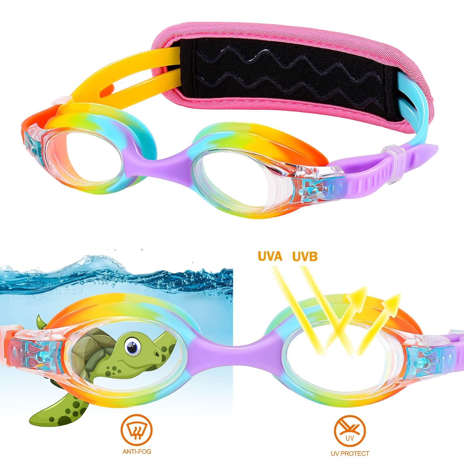 Kids Goggles, Toddler Goggles3/4/5/6 Years Old, Rainbow Mermaid Unicorn Goggl…