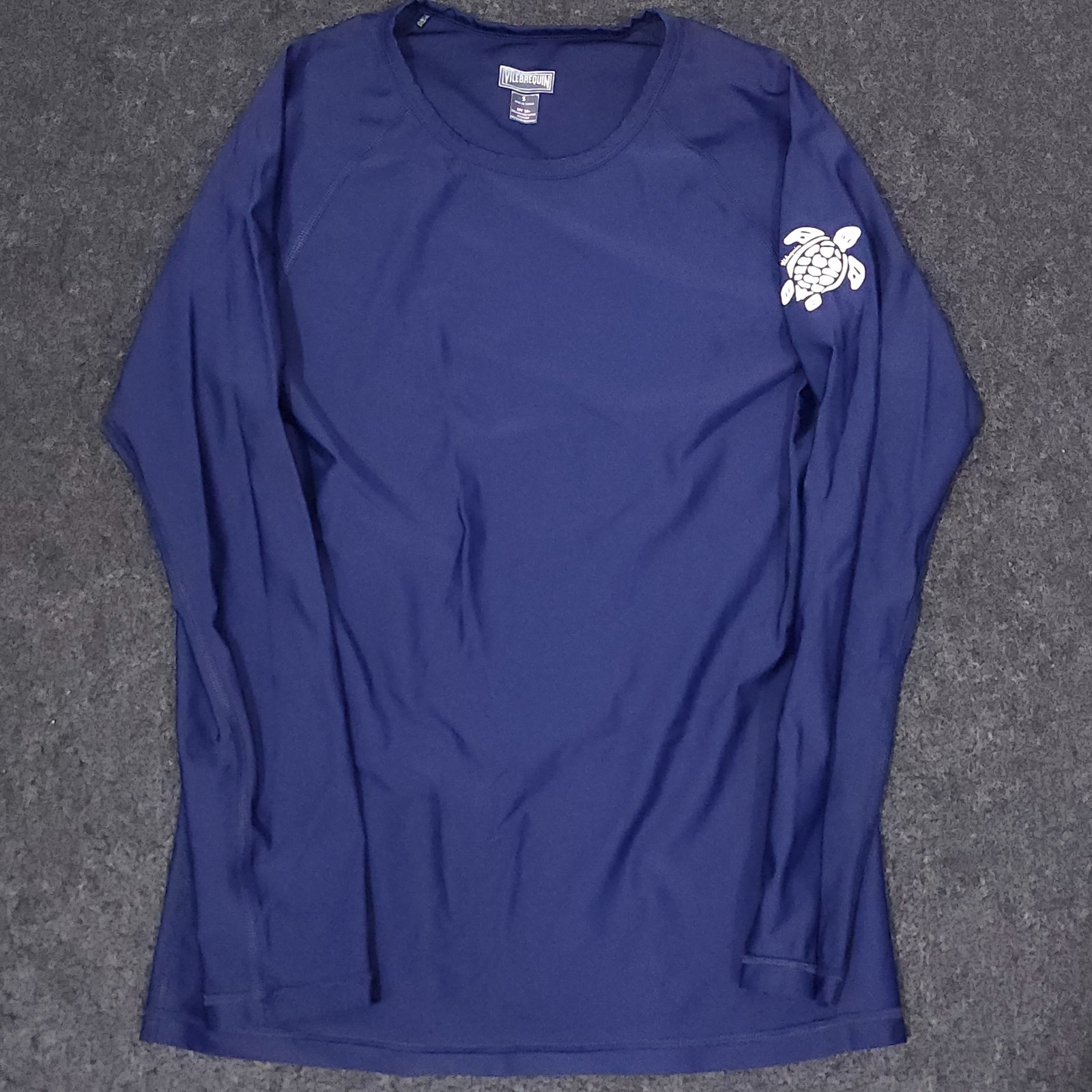 Vilebrequin Shirt Mens Small Blue Rashguard UPF 50 Long Sleeve Water Resistant