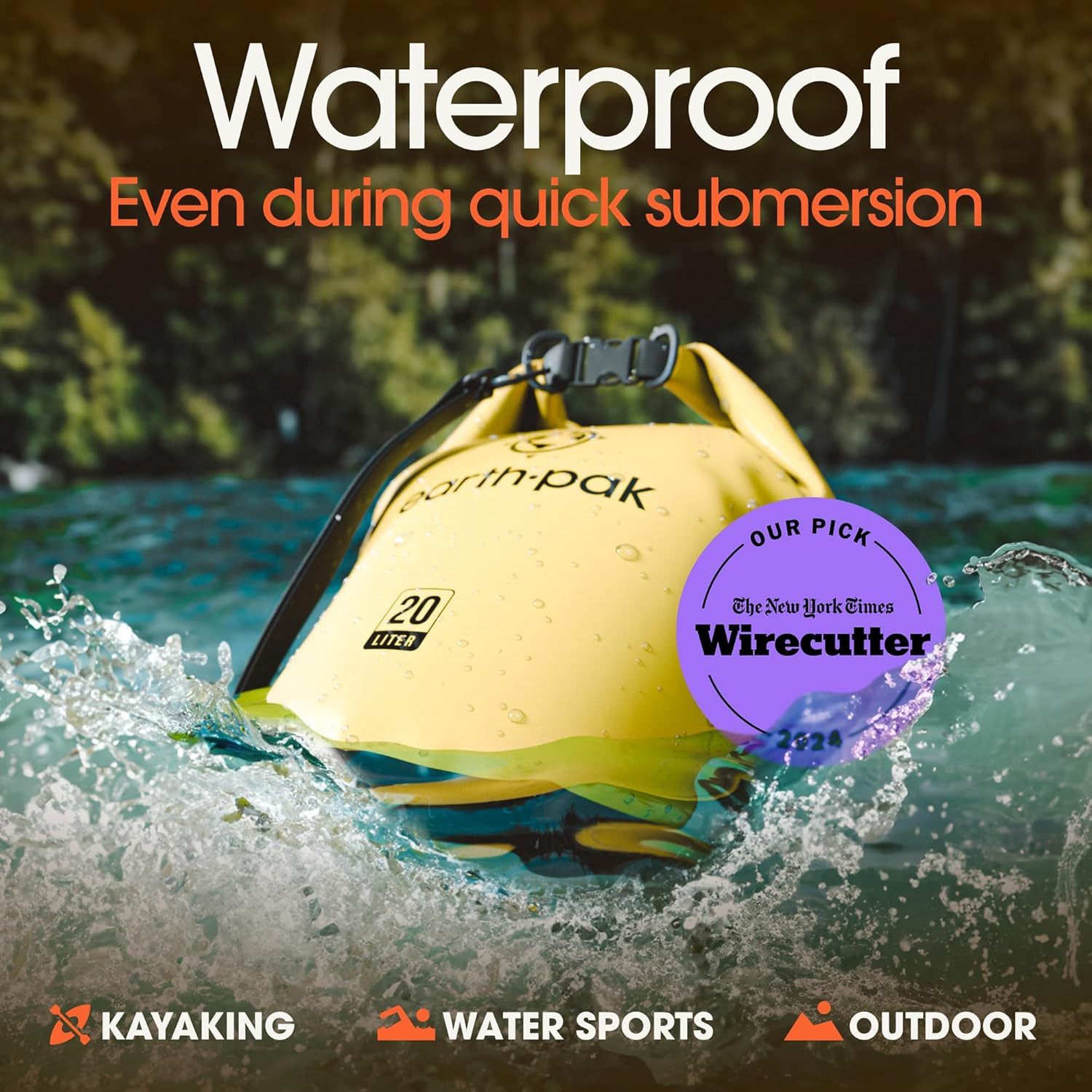 Waterproof Dry Bag – Roll Top Waterproof Backpack Sack Keeps Gear Dry for Kayak
