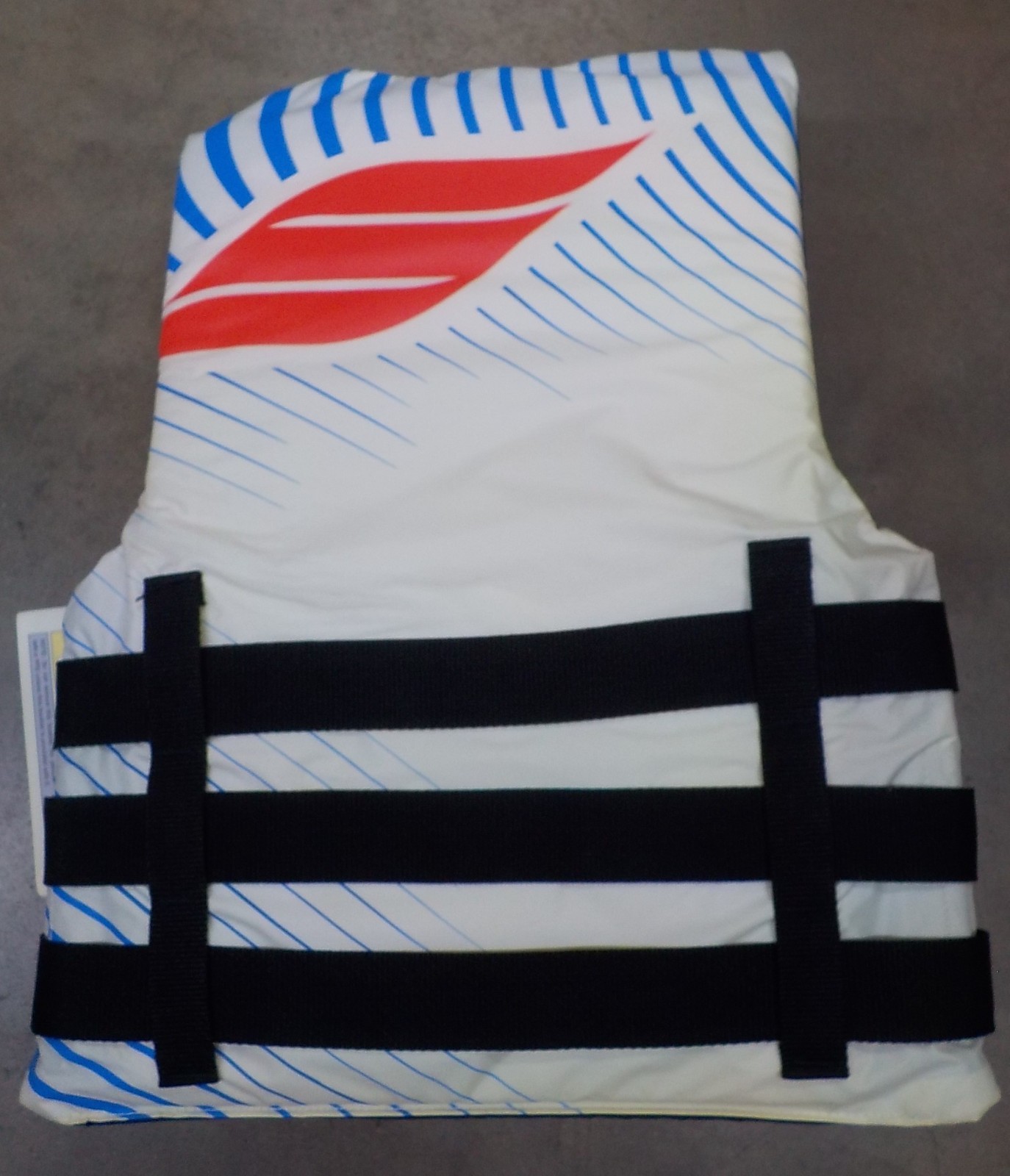 Slippery Hydro Nylon Life Vest PFD White/Blue/Red Adult X-Small Chest 28″-32″