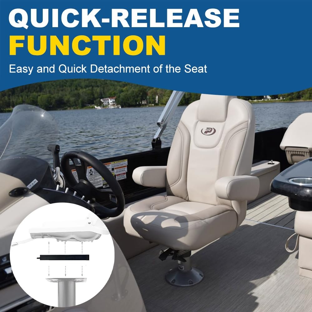 Manumarine 7″ x Quick Release Removable Boat Seat Bracket Mount black