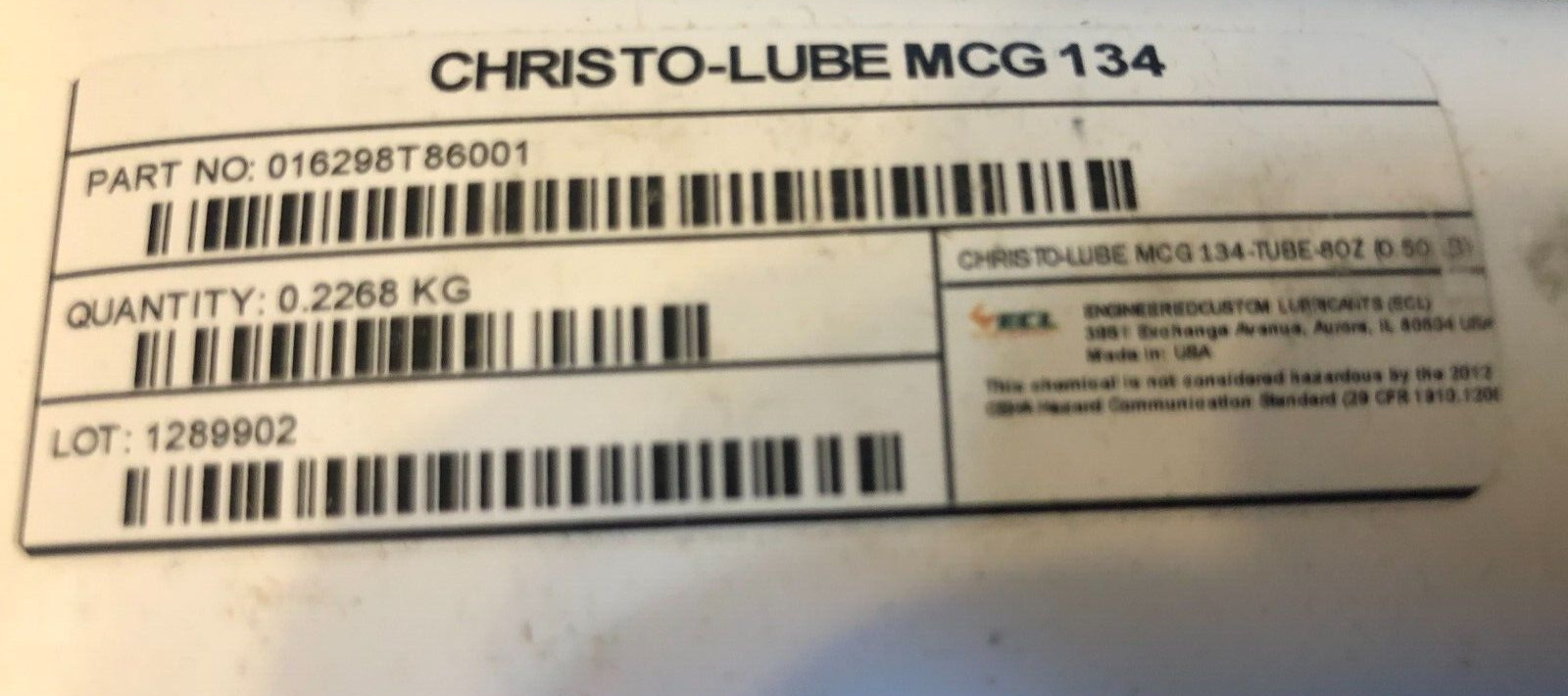 CHRISTO-LUBE MCG 134 White Aircraft & Instrument Grease – 2 oz Tube