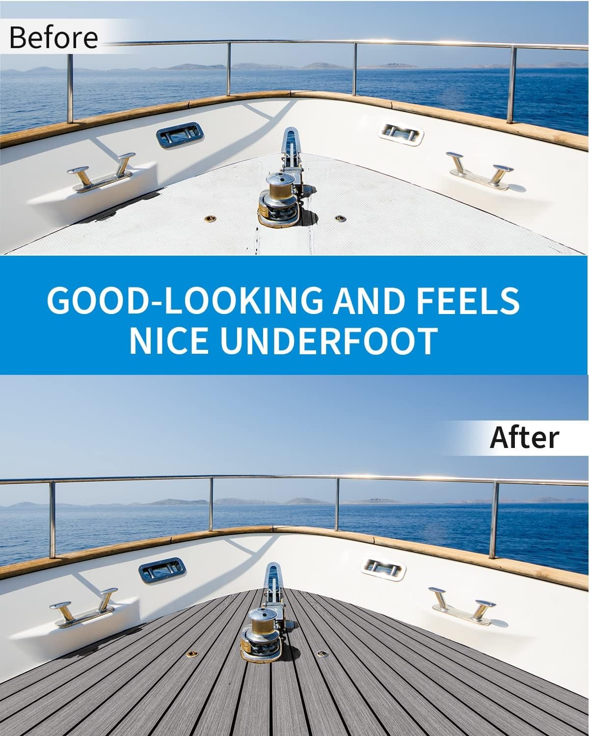 Boat Flooring EVA Foam Self-Adhesive 48”x16.8”