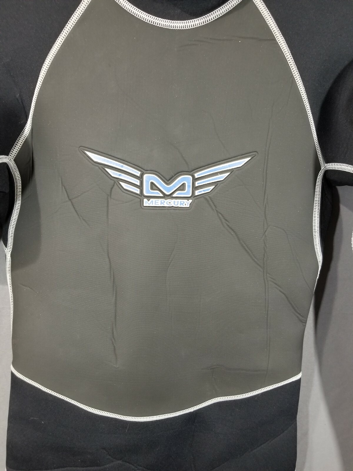 MERCURY US DIVERS 3/2 TITANIUM Full Length WETSUIT- Black /Gray W/Blue TRIM Sz S