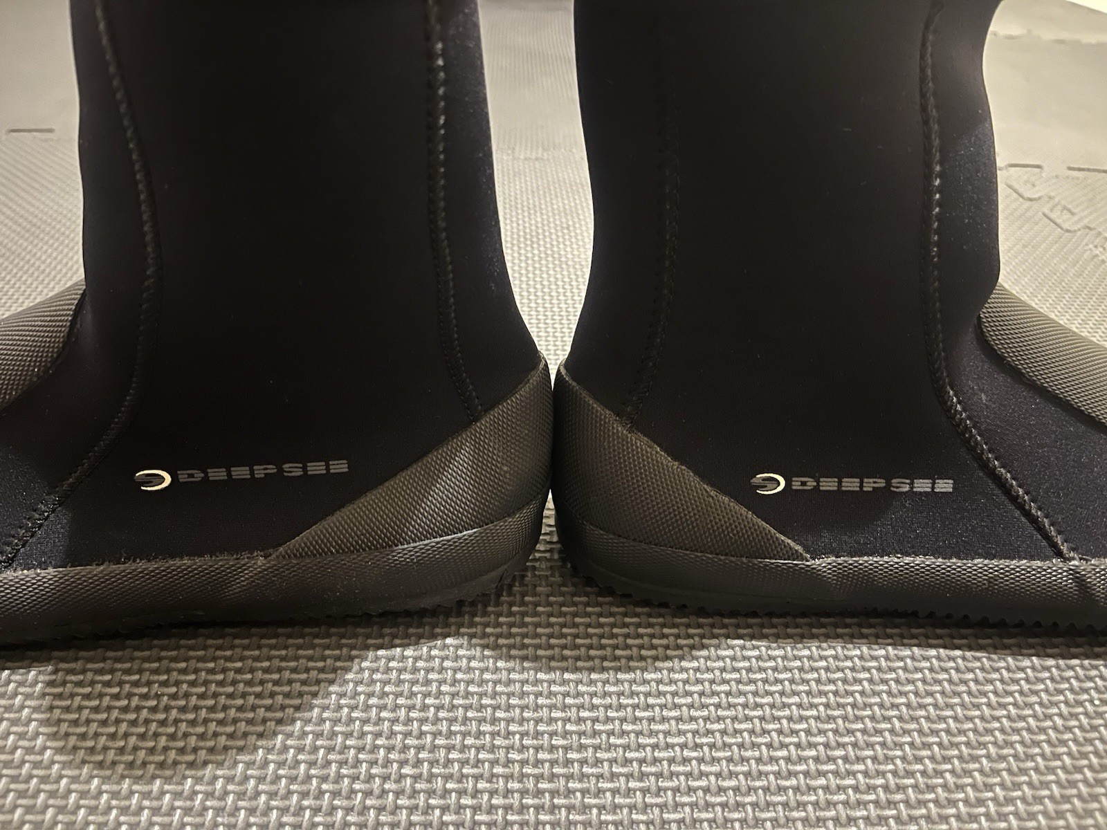 Deep See Black Neoprene Water Boots/Booties w/ Side Zipper, Adult US 12