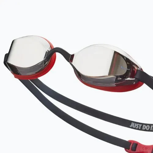 NEW NIB | Nike Legacy Mirrored Red/Black Swim Goggles Adult One Size