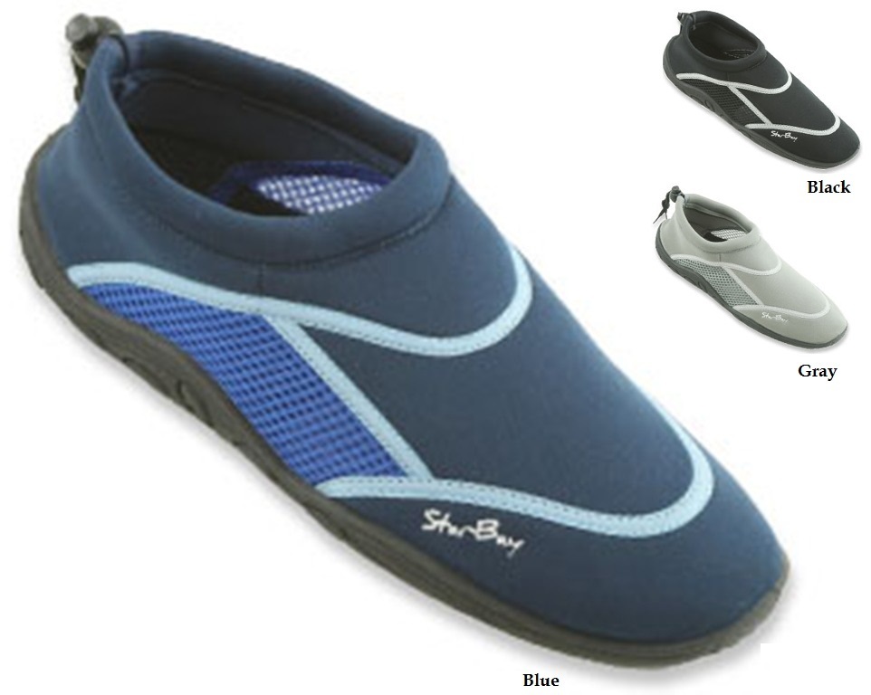 Mens Slip On Water Aqua Shoes Socks Black Blue Gray Green Sizes 7 8 9 10