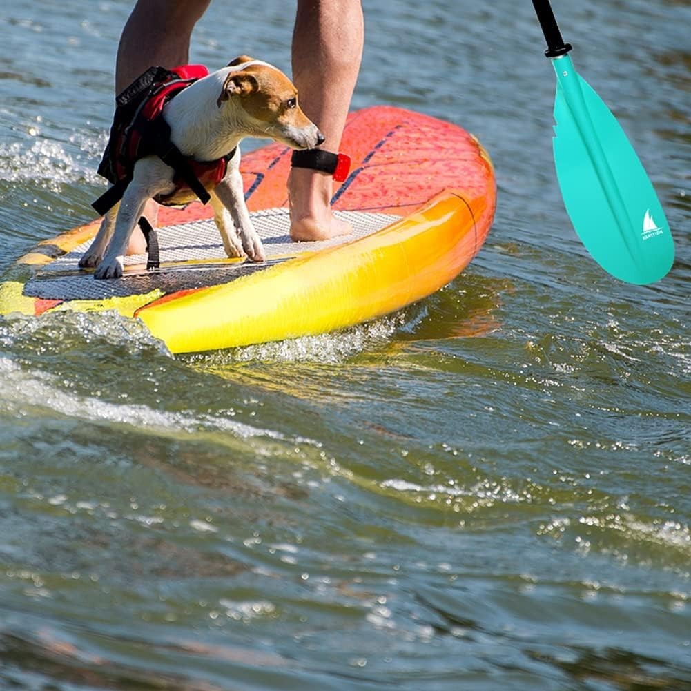Karltion Kayak Paddle – Adjustable 2 Pieces Aluminum Alloy Shaft with Glass Fibe