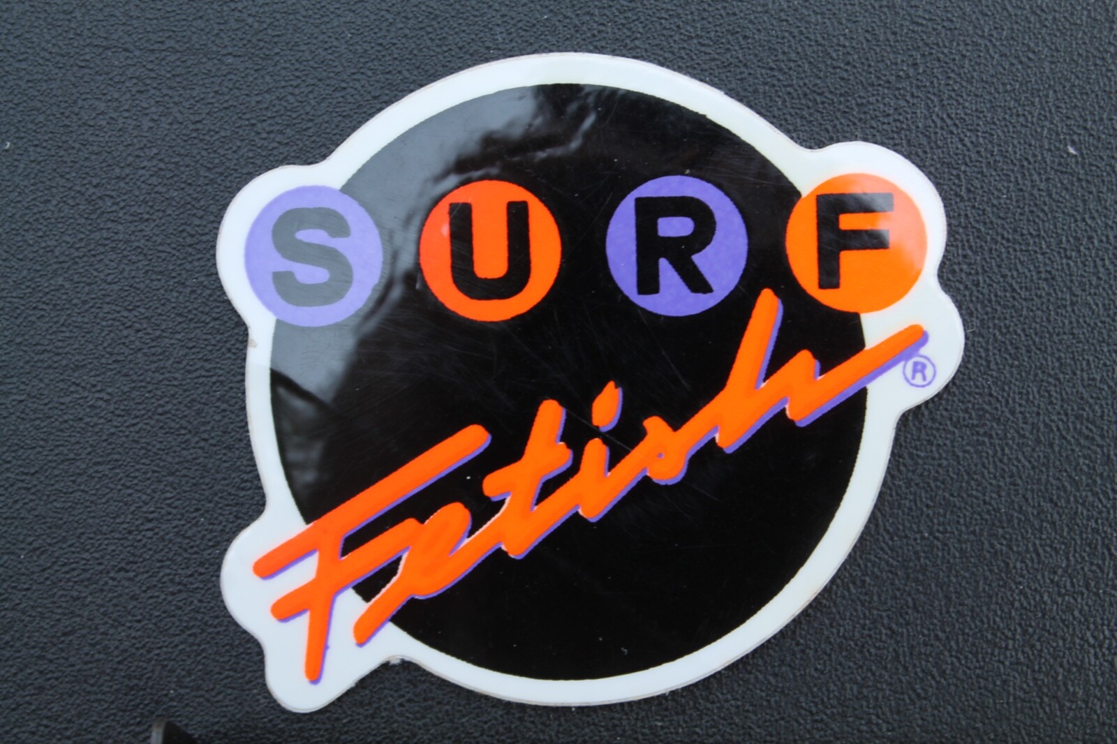 Surf Fetish Neon Orange Purple Surfboards Wave 80’s V48B Vintage Surfing STICKER