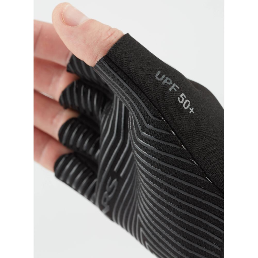 NRS Guide Gloves – Open-Finger Boaters’ Gloves – BLACK