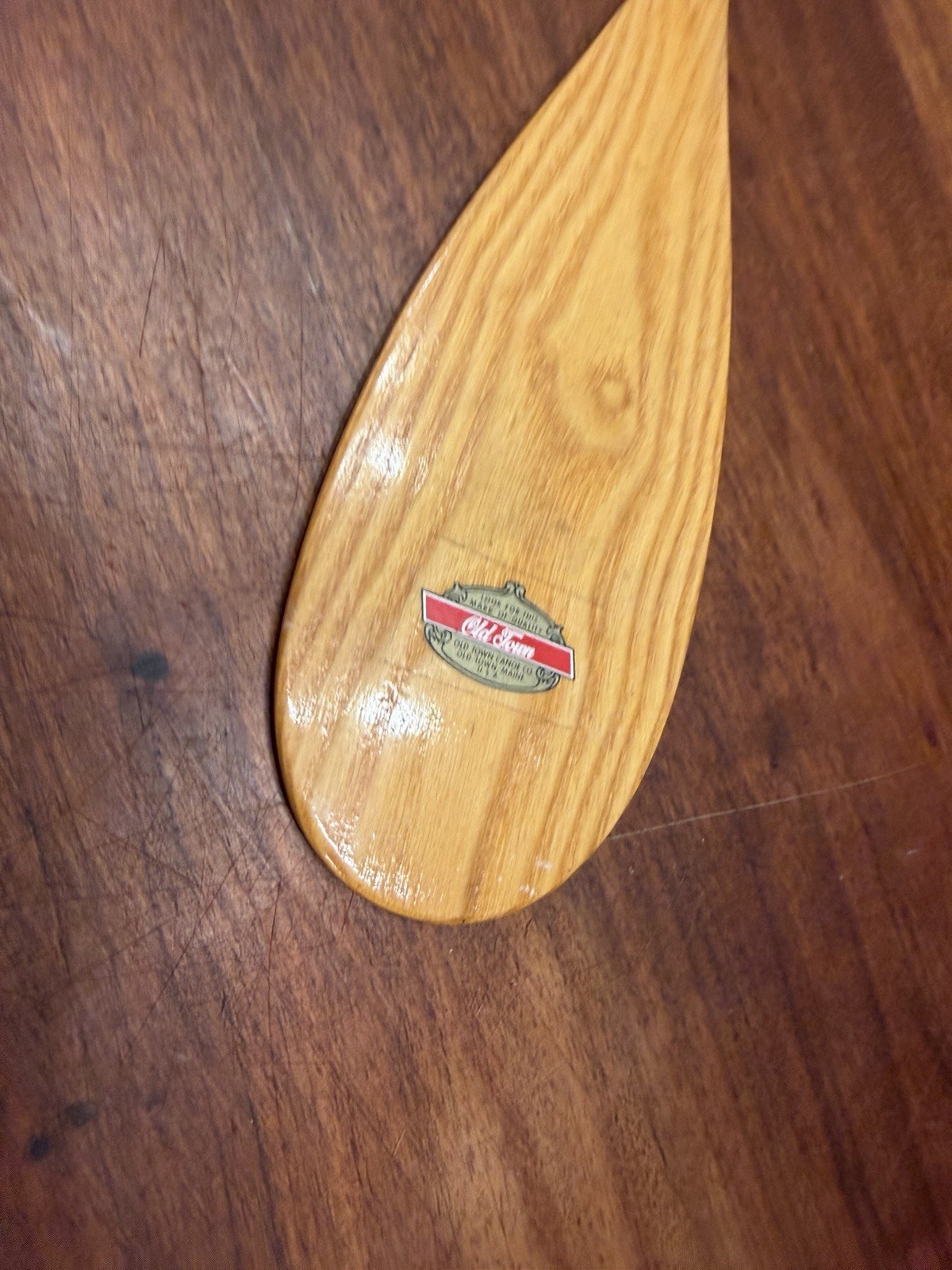 VTG OLD TOWN NOVELTY MINIATURE 2O” WOODEN CANOE PADDLE SALESMAN SAMPLE