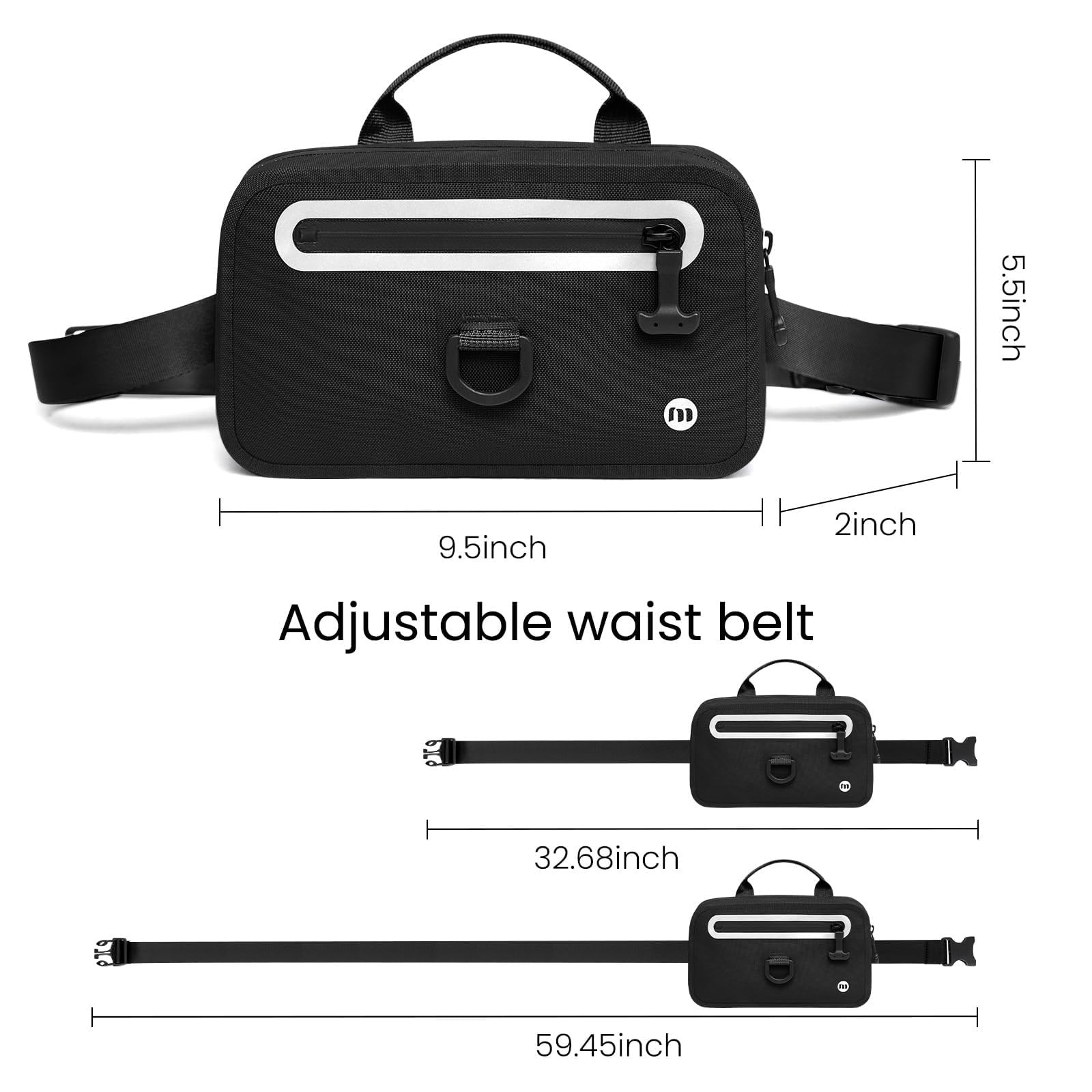 Floating Waterproof Fanny Pack with Extra-Long Adjustable Belt – Secure Water…