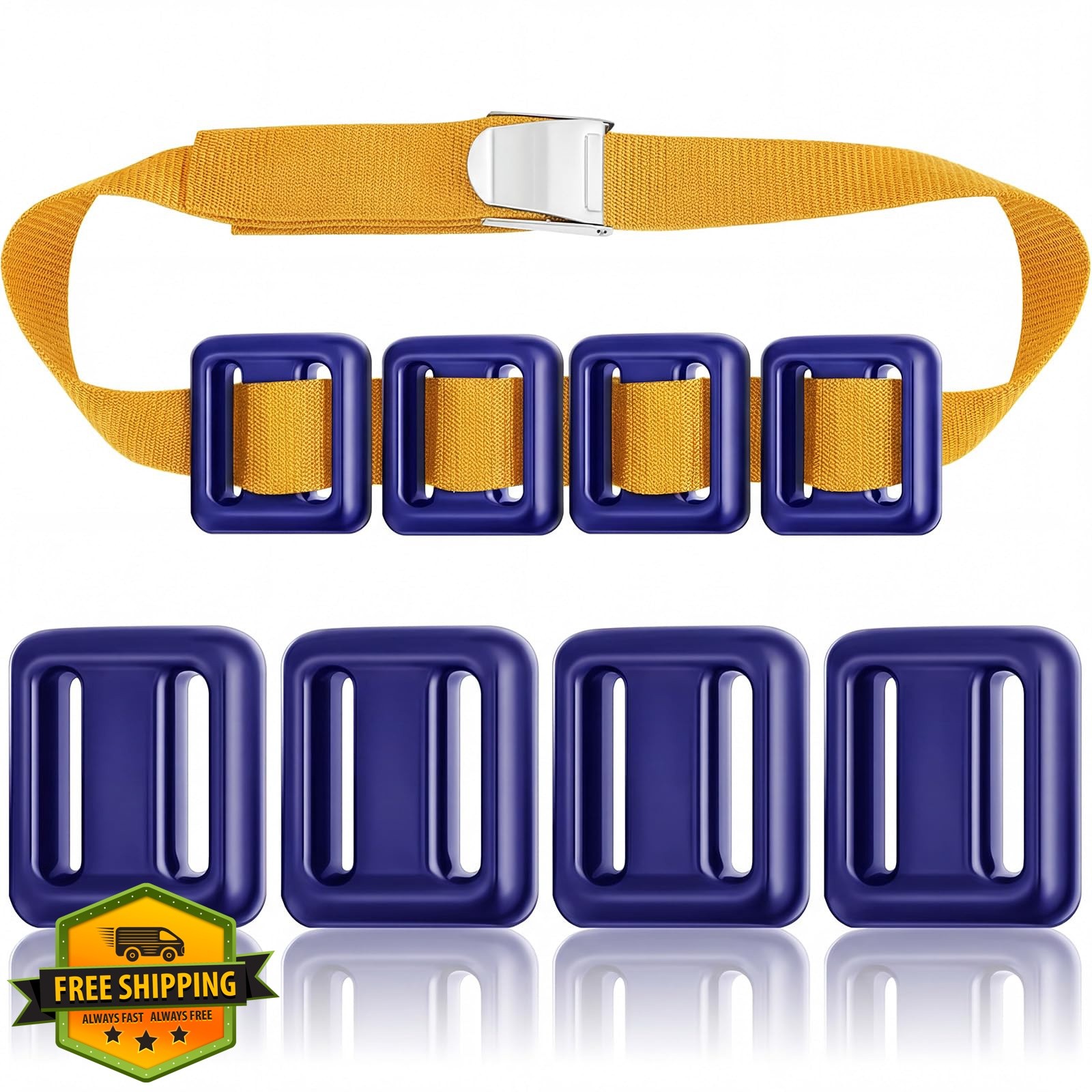 Tellegloww Dive Weights Belt 3.3 Pounds Yellow