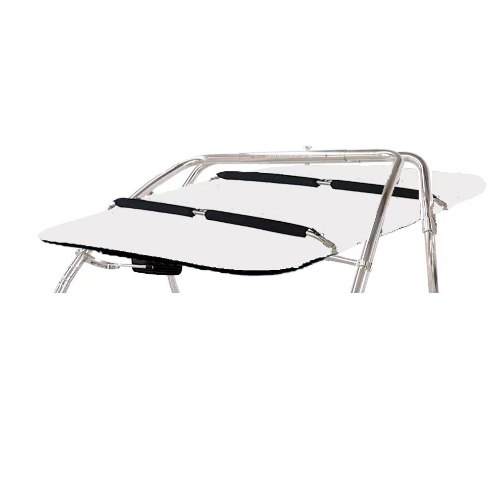 INDY Liquid Flat Wakeboard Tower Bimini Top 1580 White Canopy + Pair Bimini Rack