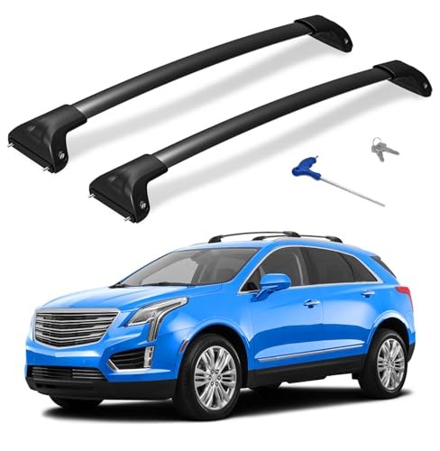 300lbs Lockable Roof Rack Cross Bars Fit Compatible with Cadillac XT5 2017-2026