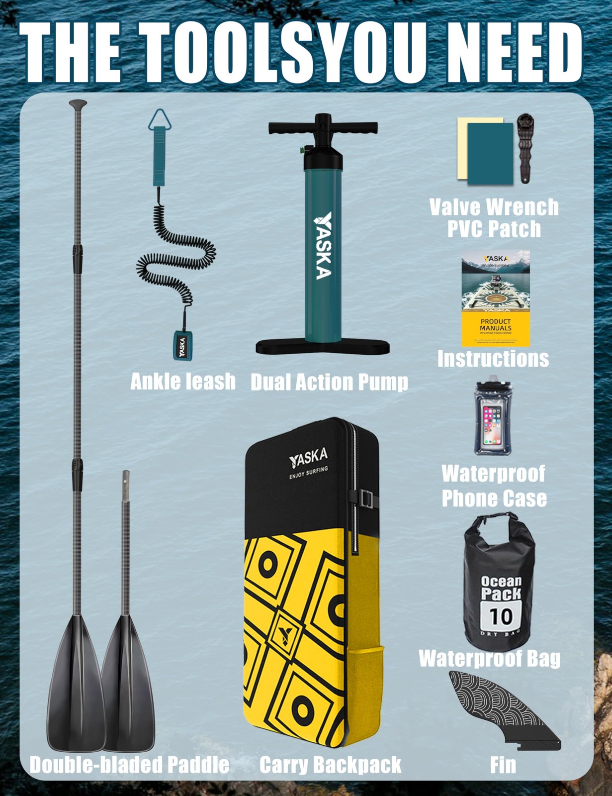 Inflatable Stand up Paddle Board 11ft with Premium SUP Accessories,Extra Wide…