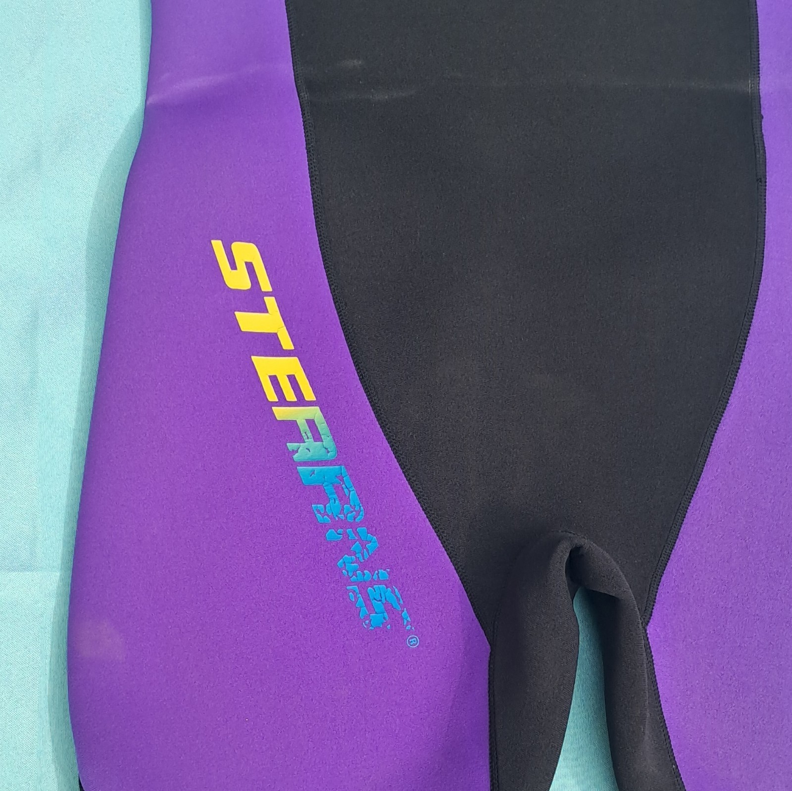 Stearns Woman’s Wetsuit Neoprene Shorty Black/Purple Size M Made in Thailand