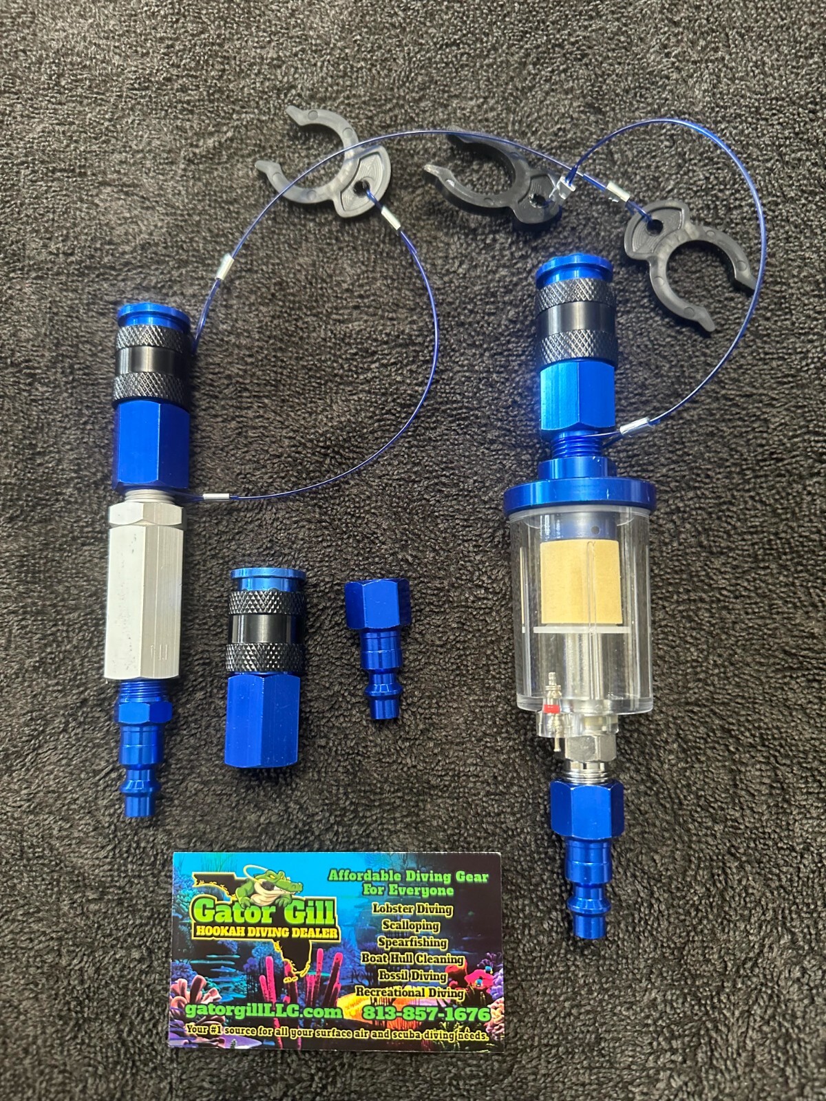 Hookah diving easy to install filter kit. NO TOLLS NEEDED TO INSTALL