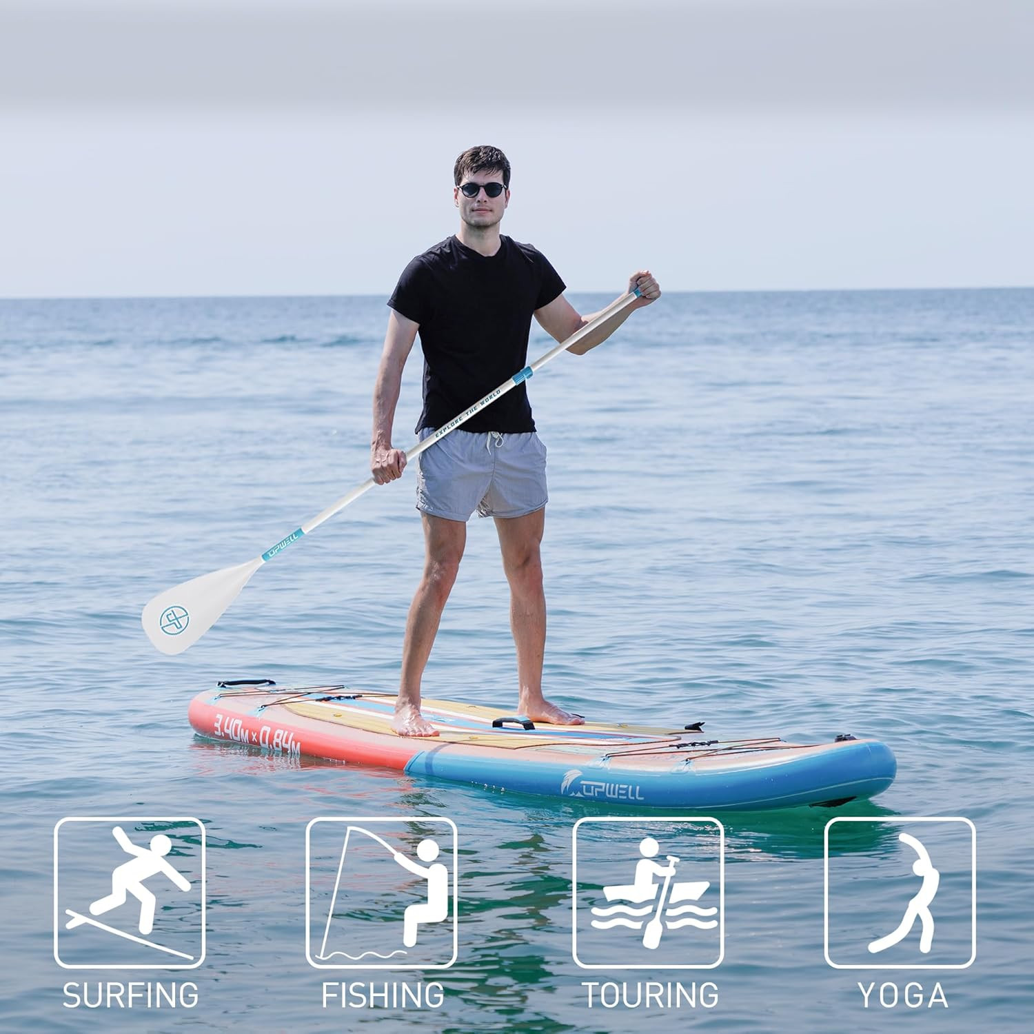UPWELL 11’6”/11’2”/11’/10’8”/10’6”/10’2” Inflatable Stand up Paddle Board with S